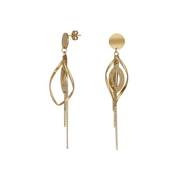 Gold_Crystal_Leaf_Chain_Tassel_Drop_Earrings_For_Women_And_Girls